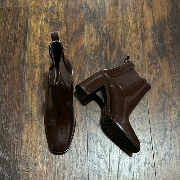 NWOB Jeffery Campbell Women's Ankle Block Heeled Rain Boots - Picture 3 of 11